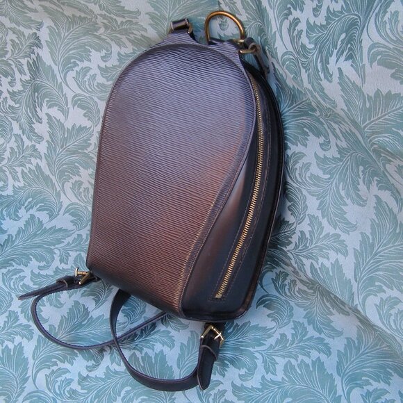 Authentic LOUIS VUITTON Black Epi Leather Mabillon Backpack Bag - Picture 3 of 16